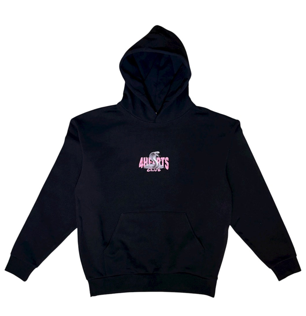 Heavyweight Hoodie Skull and Flower